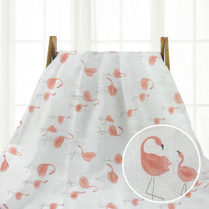Custom printed newborn baby cotton bamboo swaddle receiving blankets set baby muslin swaddle wrap
