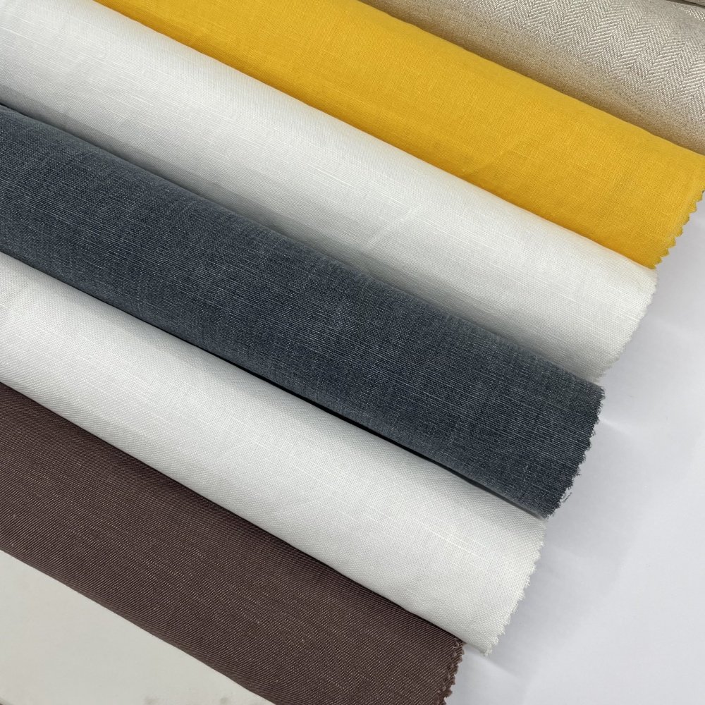 2024 factory hot sale customizable Environmental protection linen fabric roll for clothing