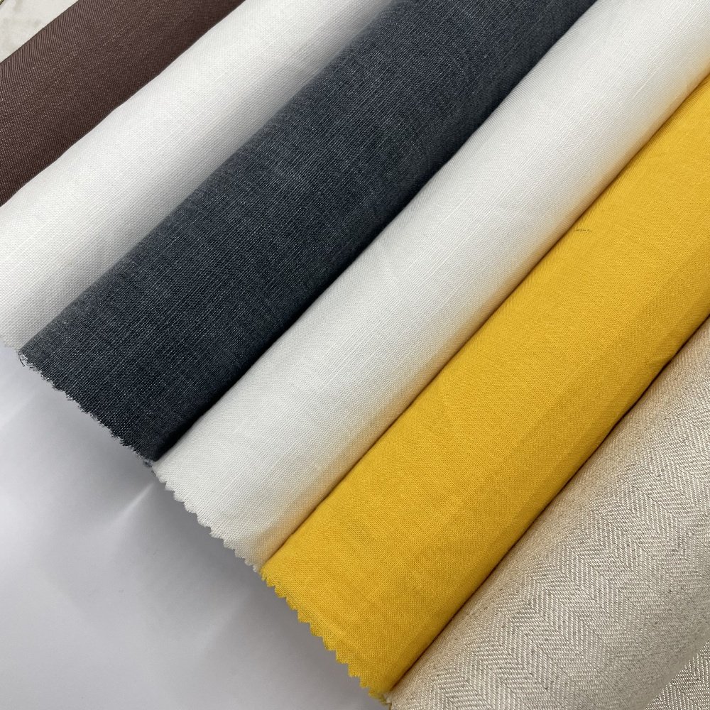 2024 factory hot sale customizable Environmental protection linen fabric roll for clothing