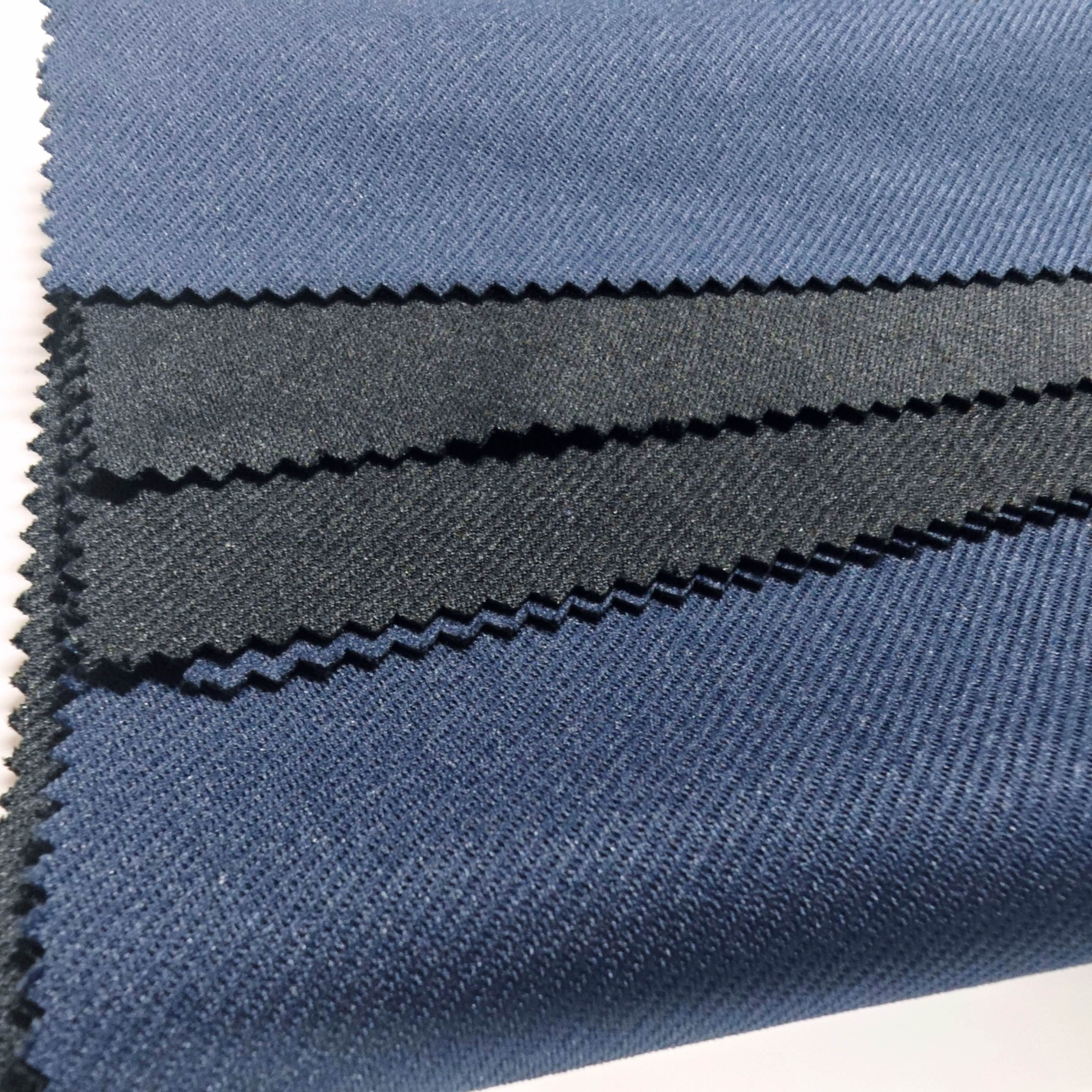 220GSM weft knitting calvary twill 100 polyester fabric Jersey Fabric texture jacket clothing fabric