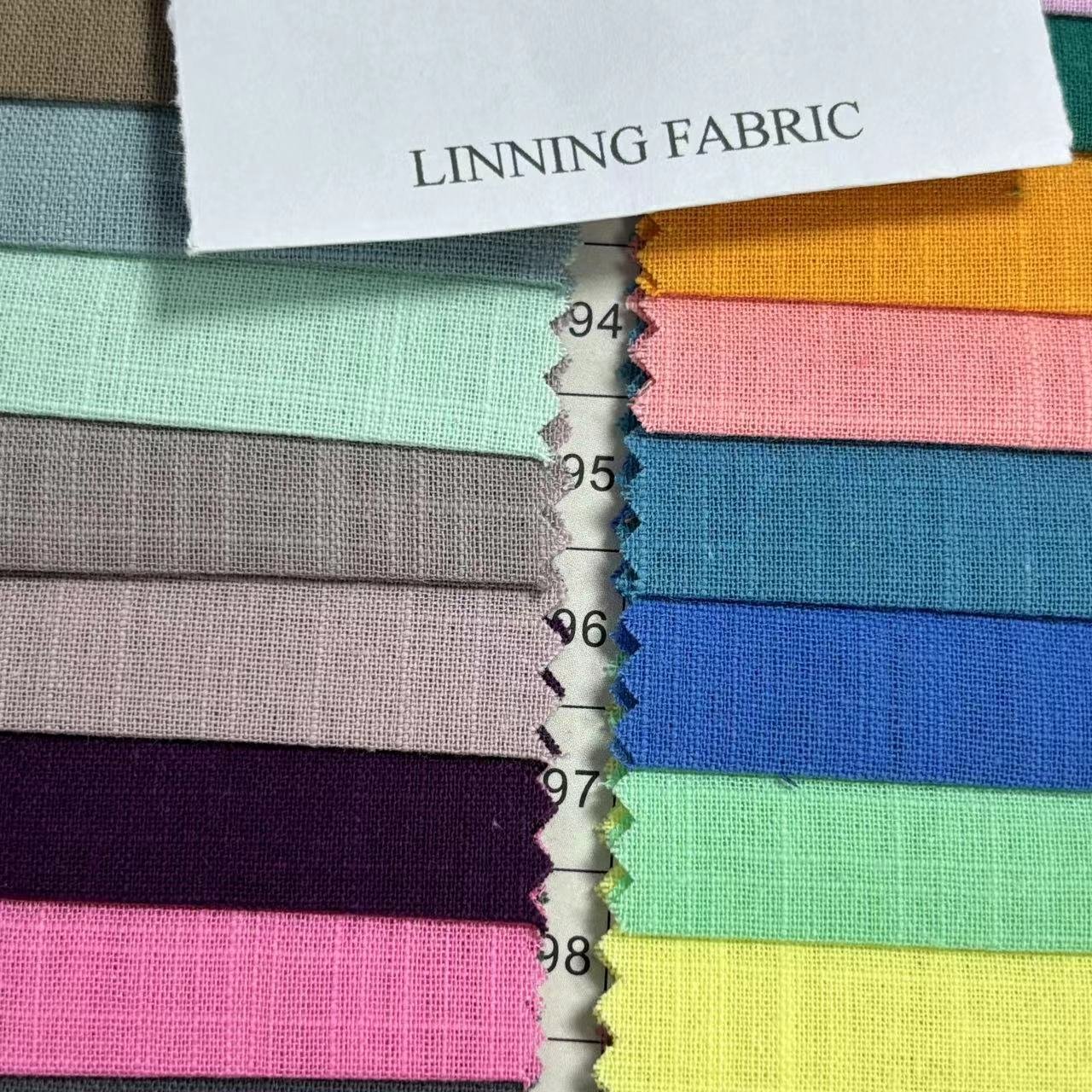 High Quality 110gsm Imitation Hemp Bamboo Joint Sand Wash Lining Fabric