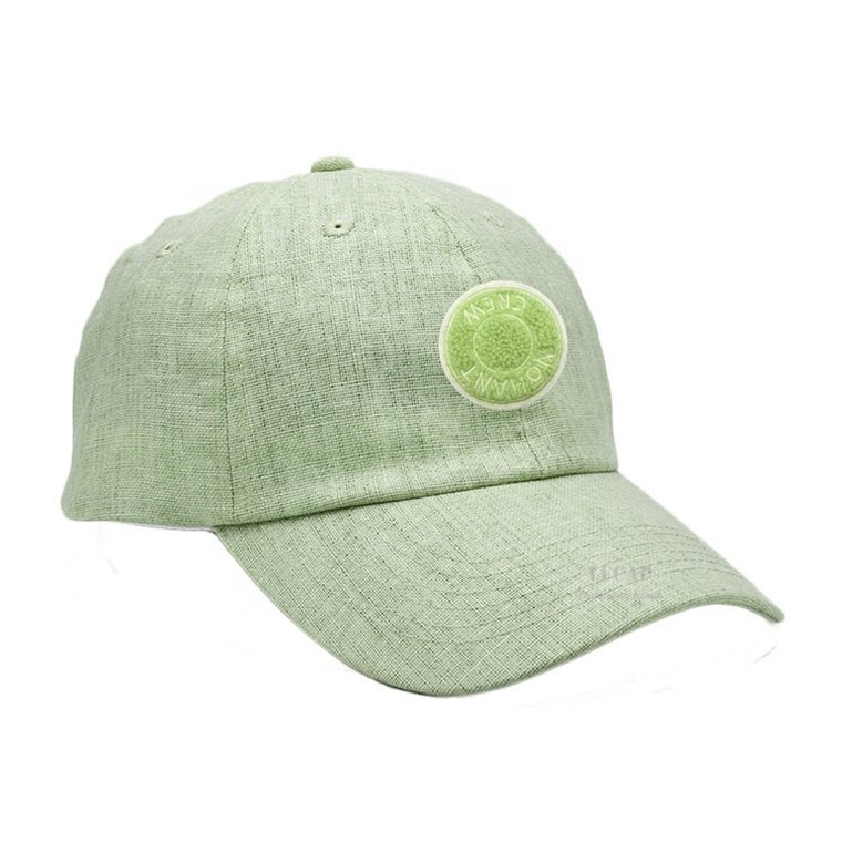 Custom Design Brand Quality Wholesale Breathable Fabric Adjustable 6 Panel Linen Baseball Cap