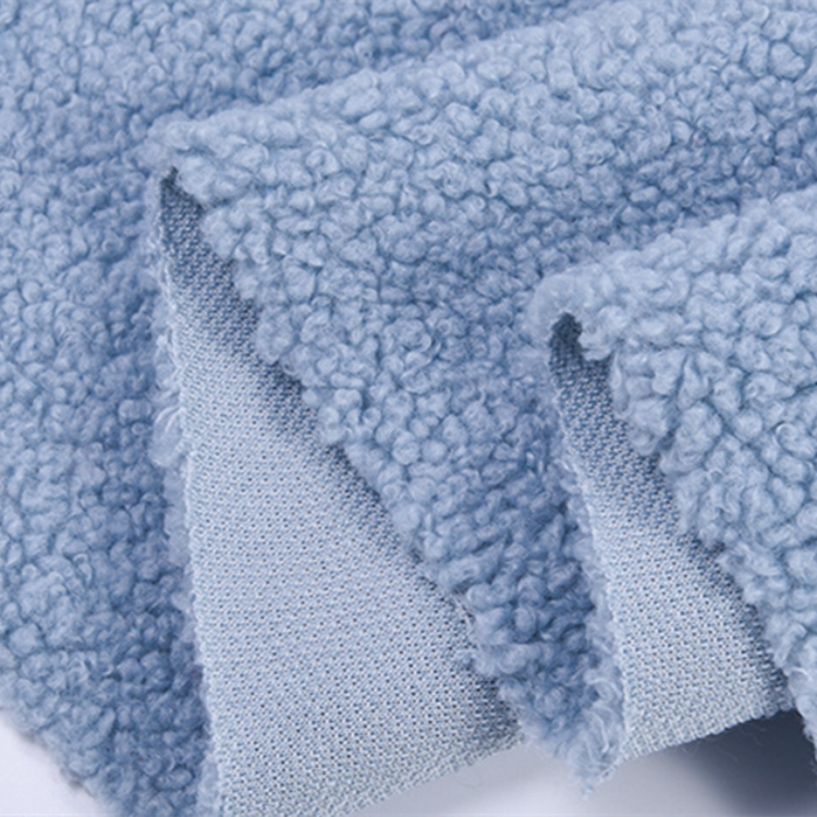 In Stock 100%Polyester Looped Knitted Teddy Velvet Fabric For Toys Clothing