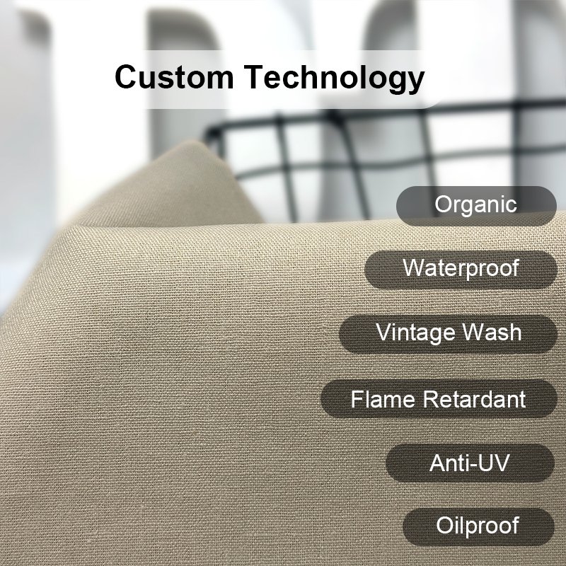 Hot Selling High Quality 100% Linen Yarn Plain Dyed Fabric 60 Poly 20 Cotton 20 Linen Soft Cotton Linen Fabric Roll