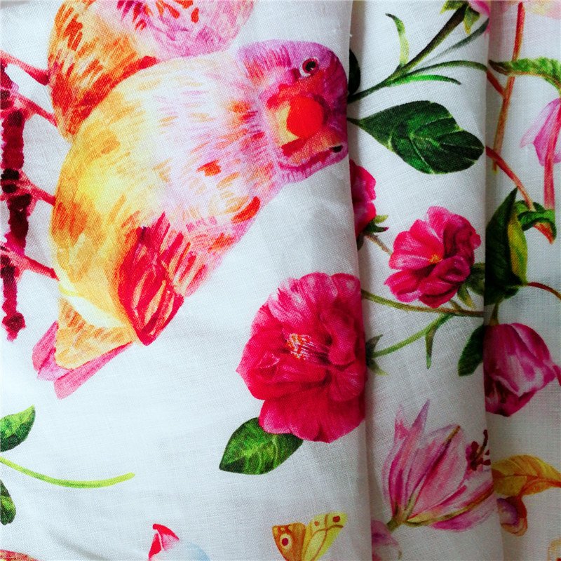 120GSM 100% Pure Linen fabric, custom print fabric linen for garment and pillow