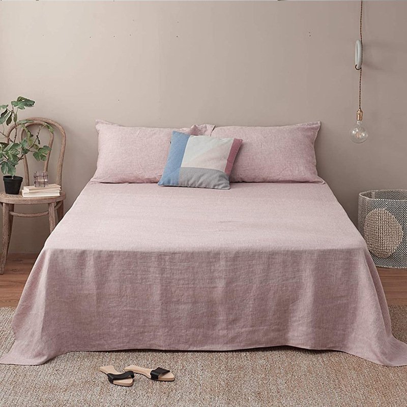 Natural 100% Linen Duvet Cover Set French Flax Fabric with Polyester Filling Cool for Spring and Winter Home Use