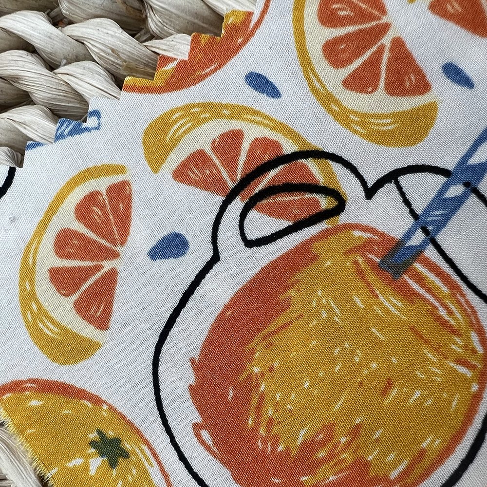 Fruit Design 100% Linen Custom Printed Linen Fabric For Clothing