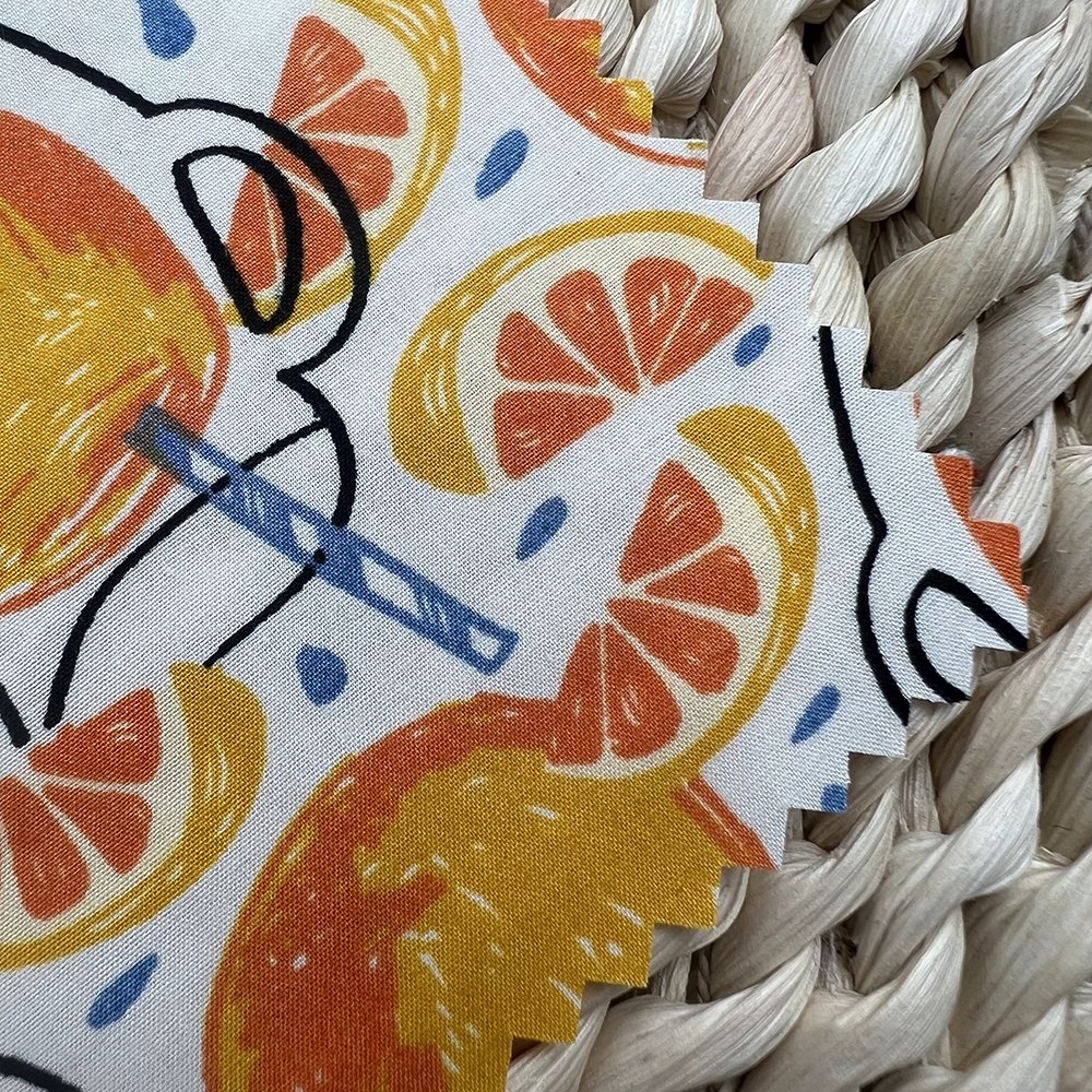 Fruit Design 100% Linen Custom Printed Linen Fabric For Clothing