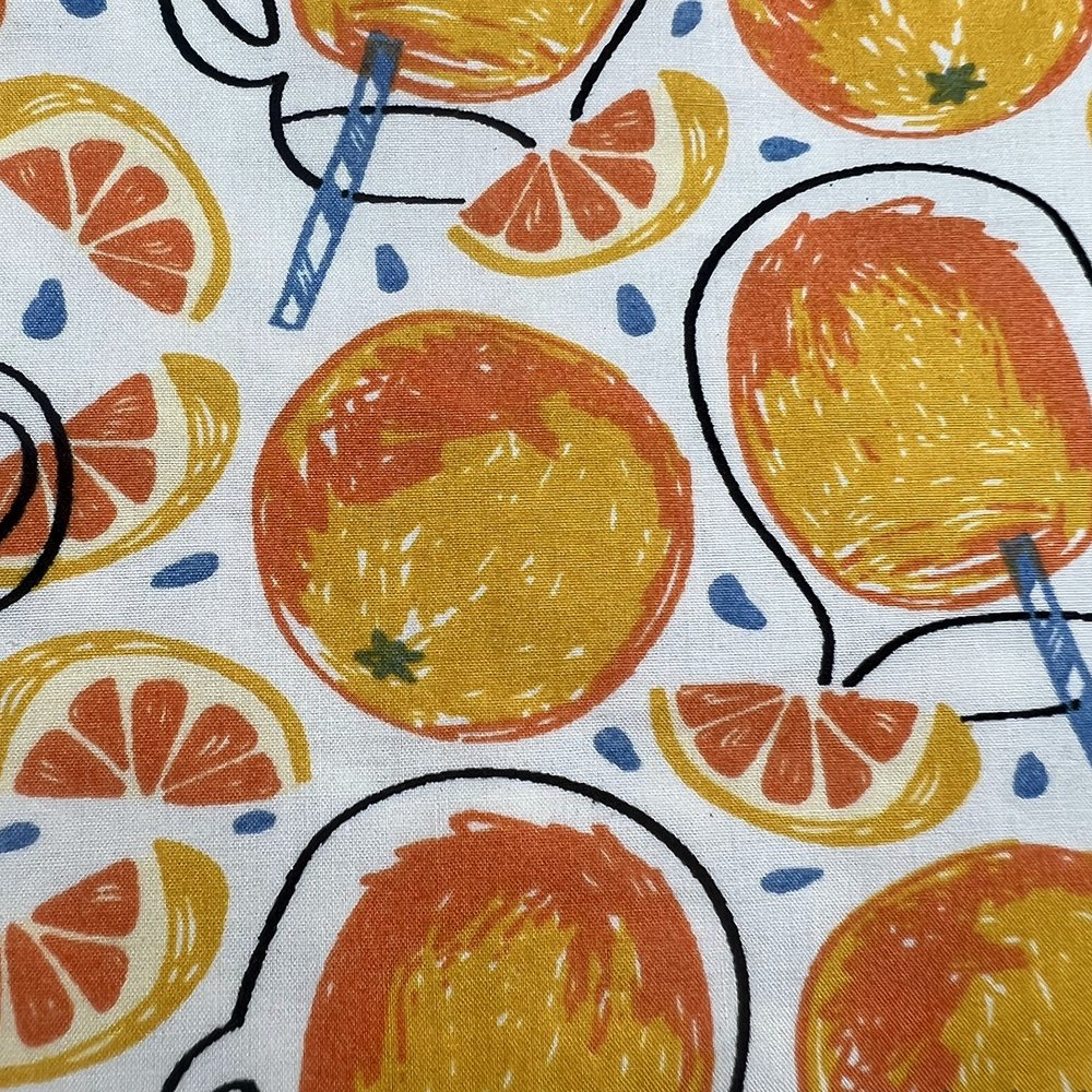 Fruit Design 100% Linen Custom Printed Linen Fabric For Clothing