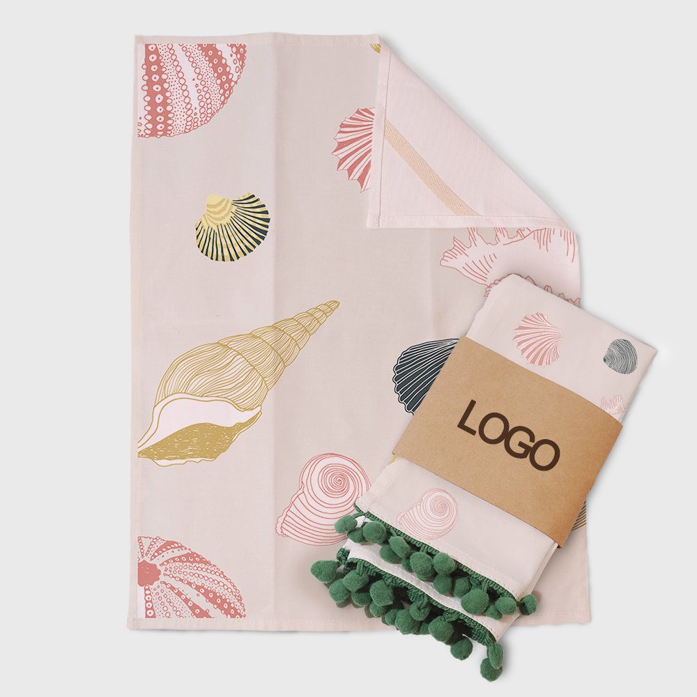 Vigreat High Quality Custom logo Linen Tea Towel Multi-size Cloth Napkins for Kitchen
