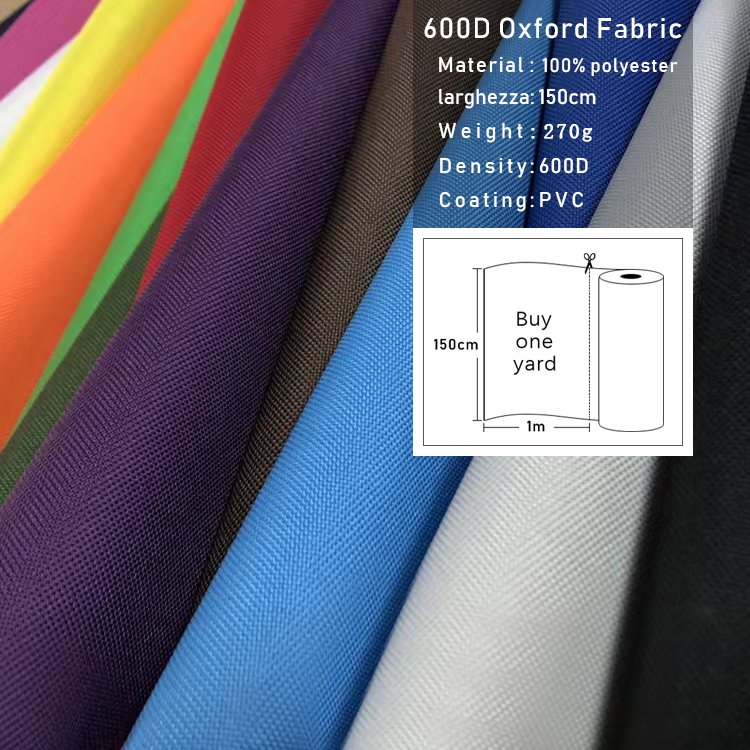High quality tear resistance PVC coated 100% 600D polyester waterproof fabric for bags backpacks