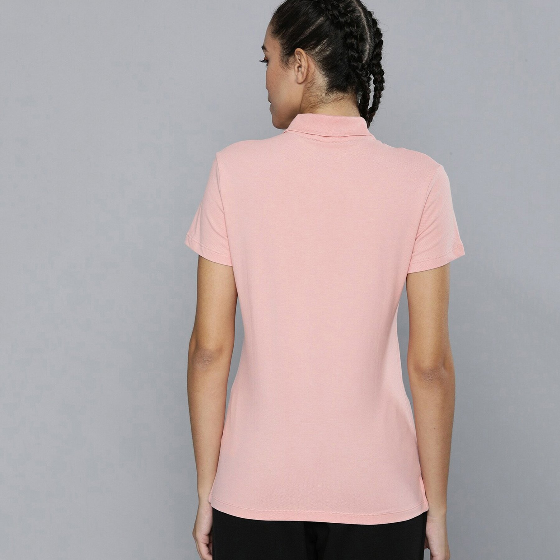 Custom Logo Women's Short Sleeve Jersey Polo Shirts Solid Color Ribbed Collar Button Casual Print Style Knitted Fabric