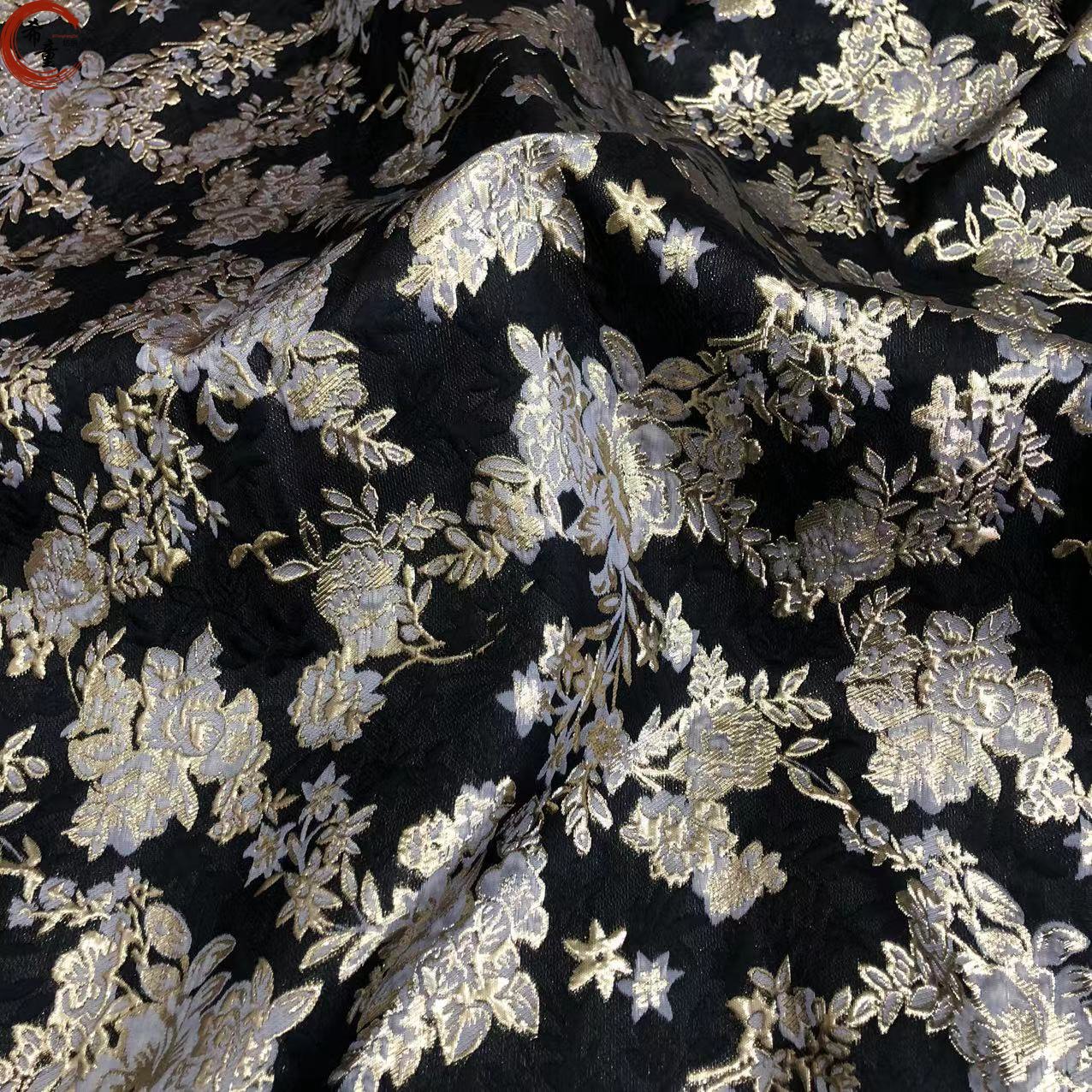 HOT SALE LUXURY AND ELEGANT JACQUARD BROCADE FABRIC FOR WOMEN FORMAL DRESS FABRIC