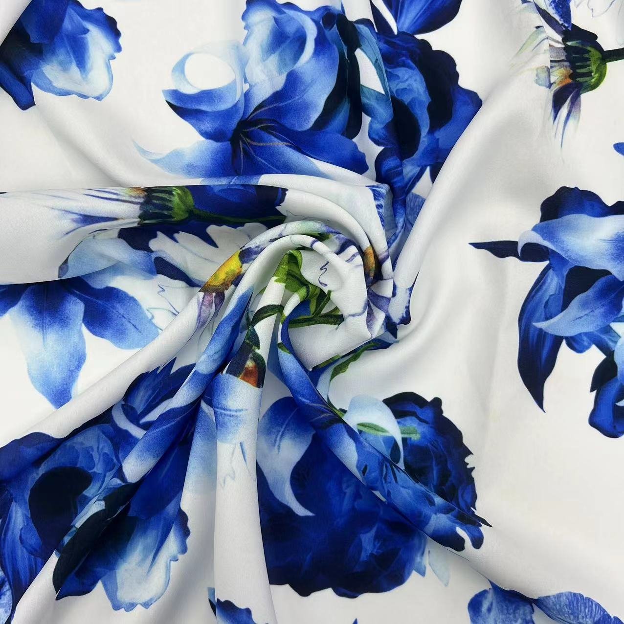 luxury vintage florals dry feel breathable linen type cey 100%polyester digital printing fabrics for skirt blouse dresses suit