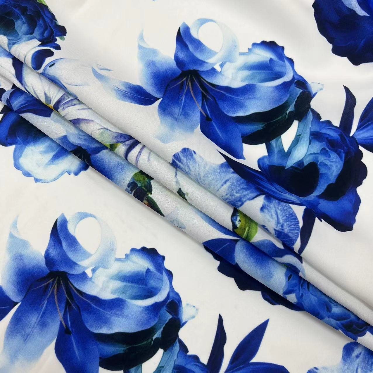 luxury vintage florals dry feel breathable linen type cey 100%polyester digital printing fabrics for skirt blouse dresses suit