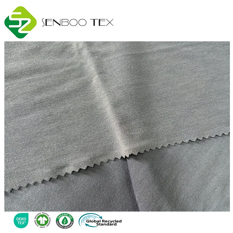 Jersey Fabric for T-Shirt Eco-Friendly UPF50+ 95% Bamboo Viscose 5% Spandex for Sportswear Sleepwear Bedding Swimwear Boys Girls