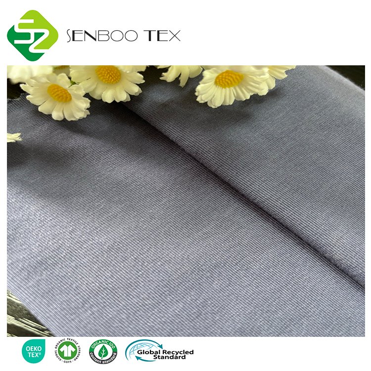 Jersey Fabric for T-Shirt Eco-Friendly UPF50+ 95% Bamboo Viscose 5% Spandex for Sportswear Sleepwear Bedding Swimwear Boys Girls