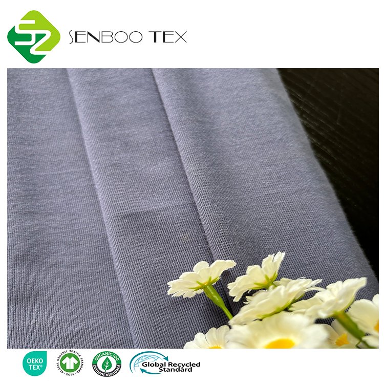 Jersey Fabric for T-Shirt Eco-Friendly UPF50+ 95% Bamboo Viscose 5% Spandex for Sportswear Sleepwear Bedding Swimwear Boys Girls