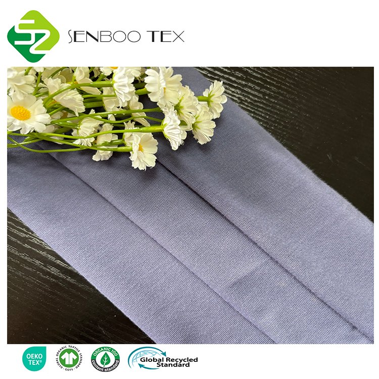 Jersey Fabric for T-Shirt Eco-Friendly UPF50+ 95% Bamboo Viscose 5% Spandex for Sportswear Sleepwear Bedding Swimwear Boys Girls