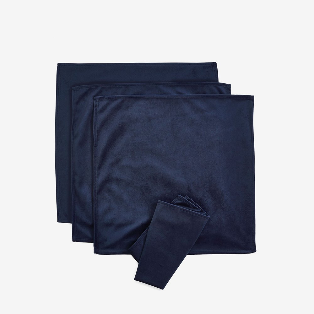 High Quality Washable 100% Polyester Velvet napkins for wedding 40*40cm Embroidered edge flannel table linen placemat napkins