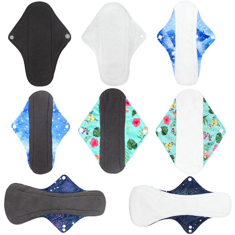 Famicheer Bamboo Sanitary Pads Patterns Waterproof Organic Sanitary Pads Top Quality Reusable Natural for Women 1 - 3 Layer