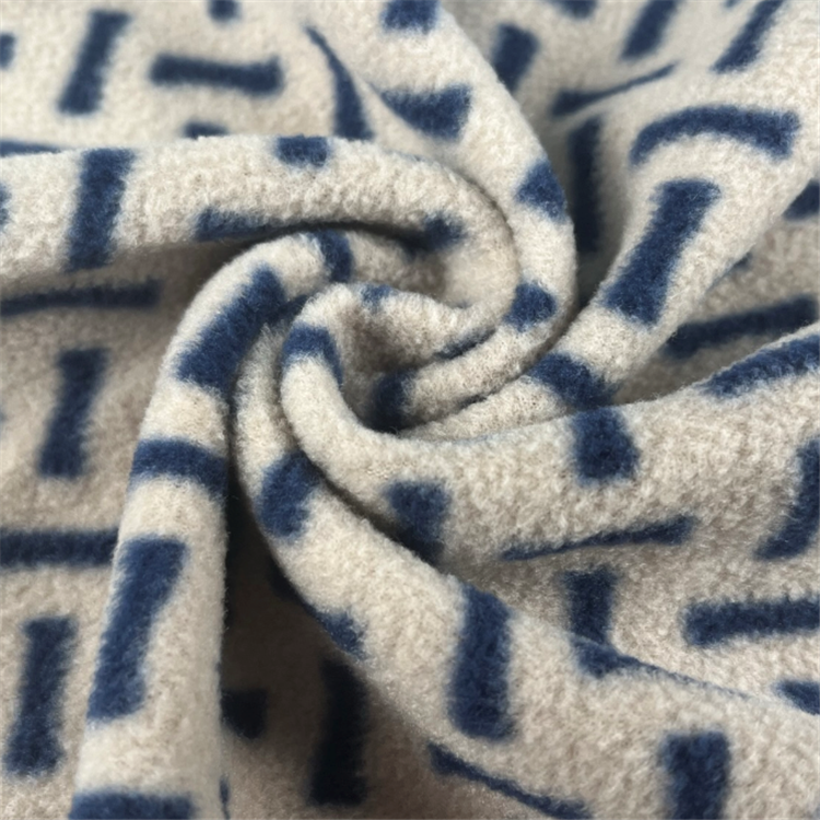 170gsm double sided brushed polar fleece printed polyester fabric