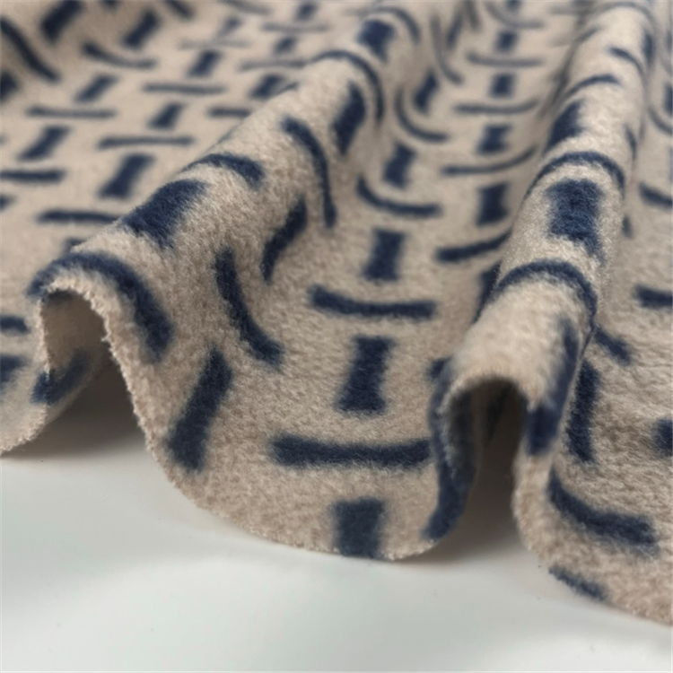 170gsm double sided brushed polar fleece printed polyester fabric
