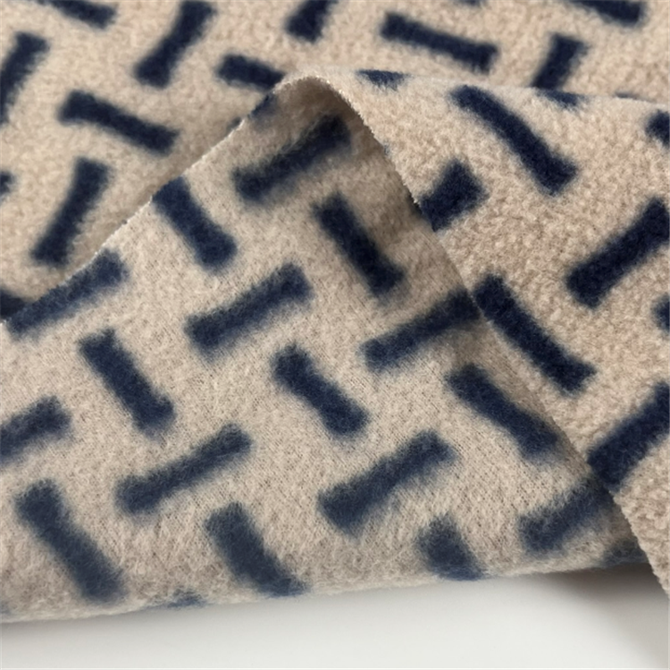 170gsm double sided brushed polar fleece printed polyester fabric