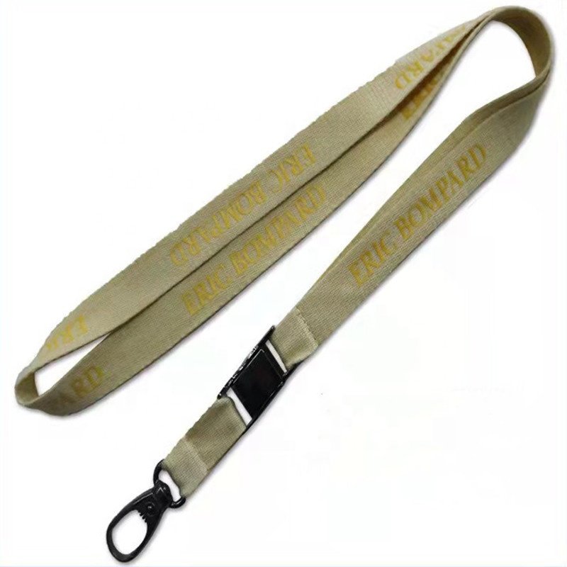 Eco Friendly Recycling Safety Lanyard Wrist Lanyard RPET Bamboo Fiber Lanyard