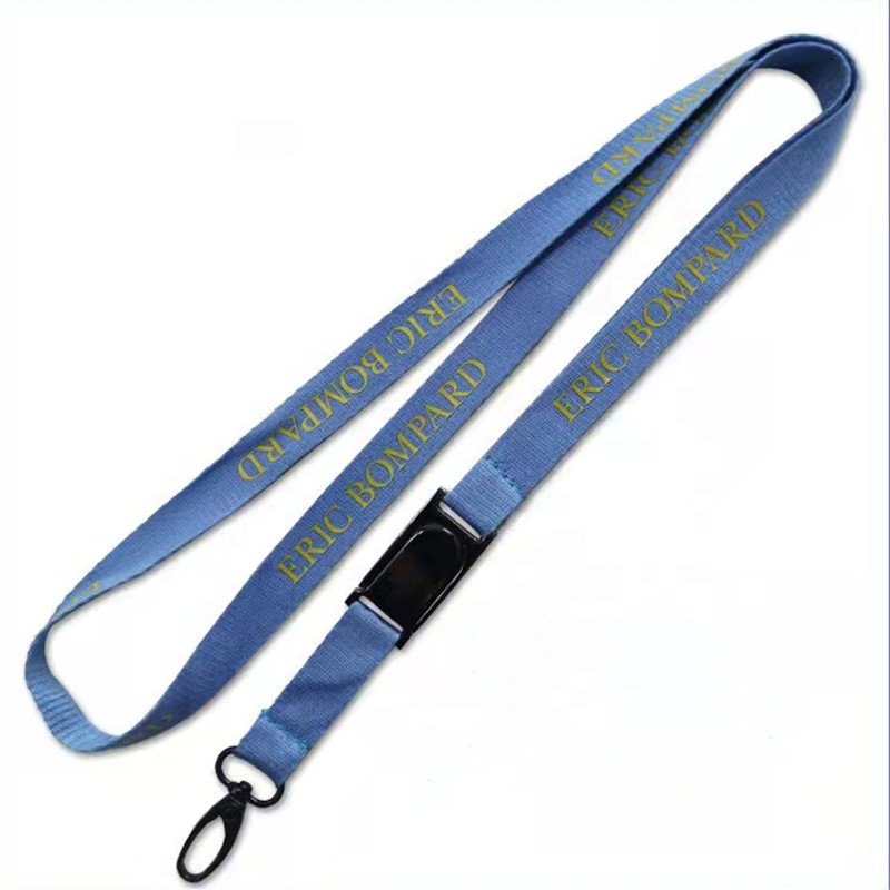 Eco Friendly Recycling Safety Lanyard Wrist Lanyard RPET Bamboo Fiber Lanyard