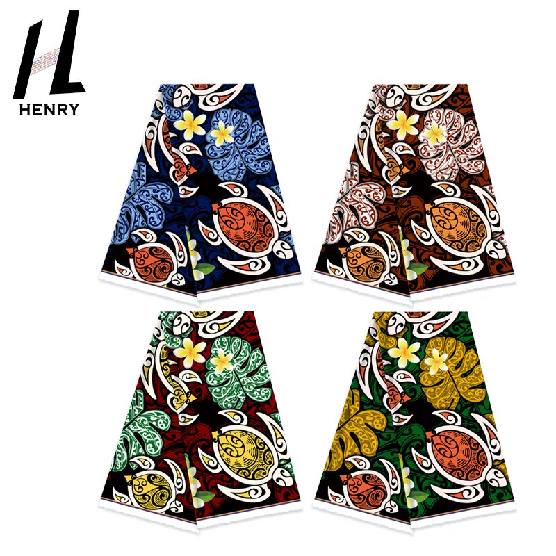 Digital Printing Tribal Polynesian Samoan Tribal Design 100% Poly Hawaiie Printed Fabricated