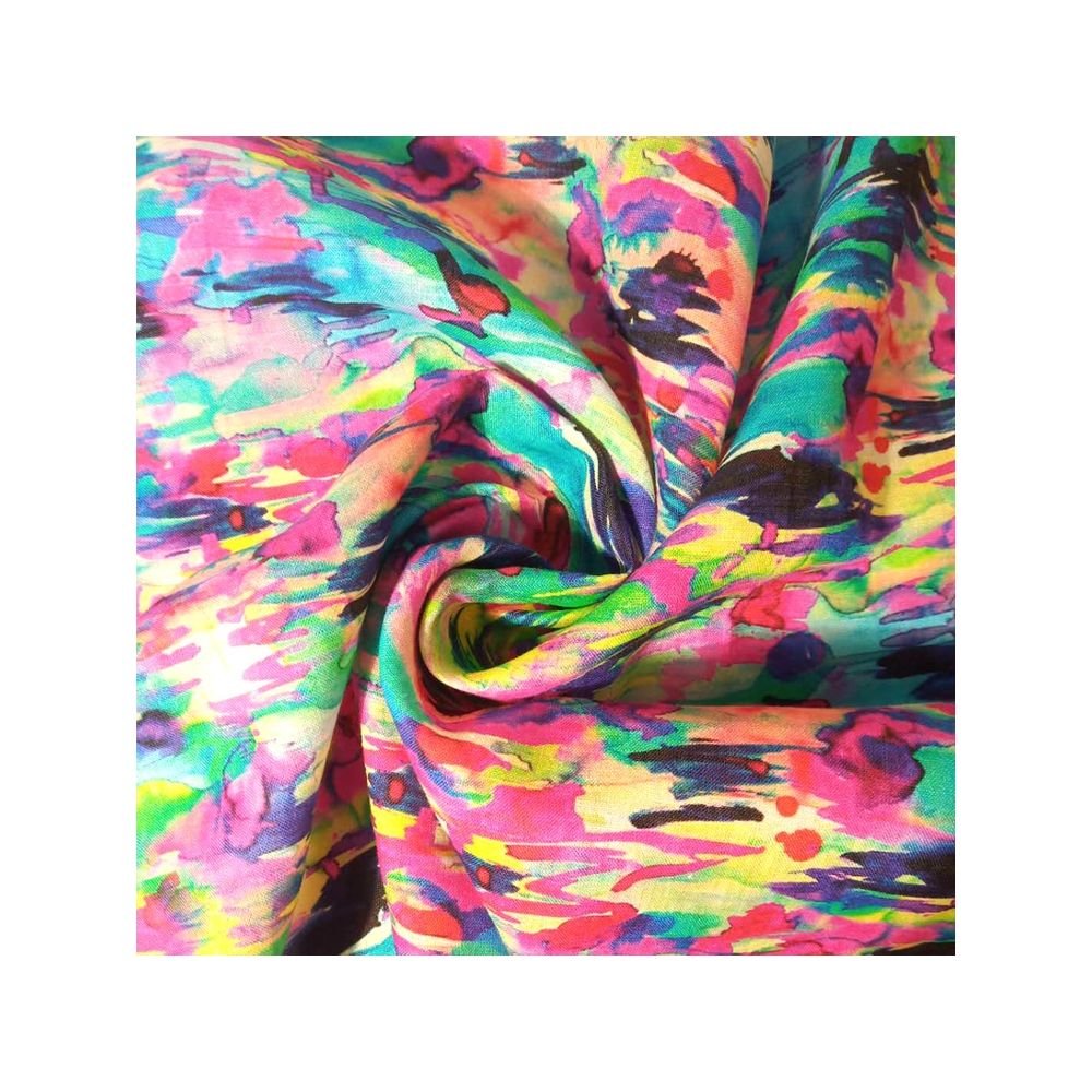 High quality digital printing 100% linen fabric fashionable floral design for Hometextile