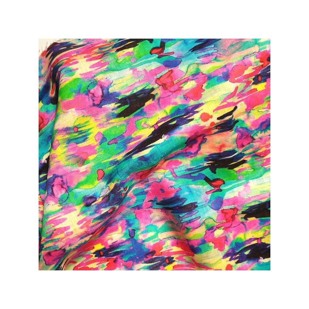 High quality digital printing 100% linen fabric fashionable floral design for Hometextile