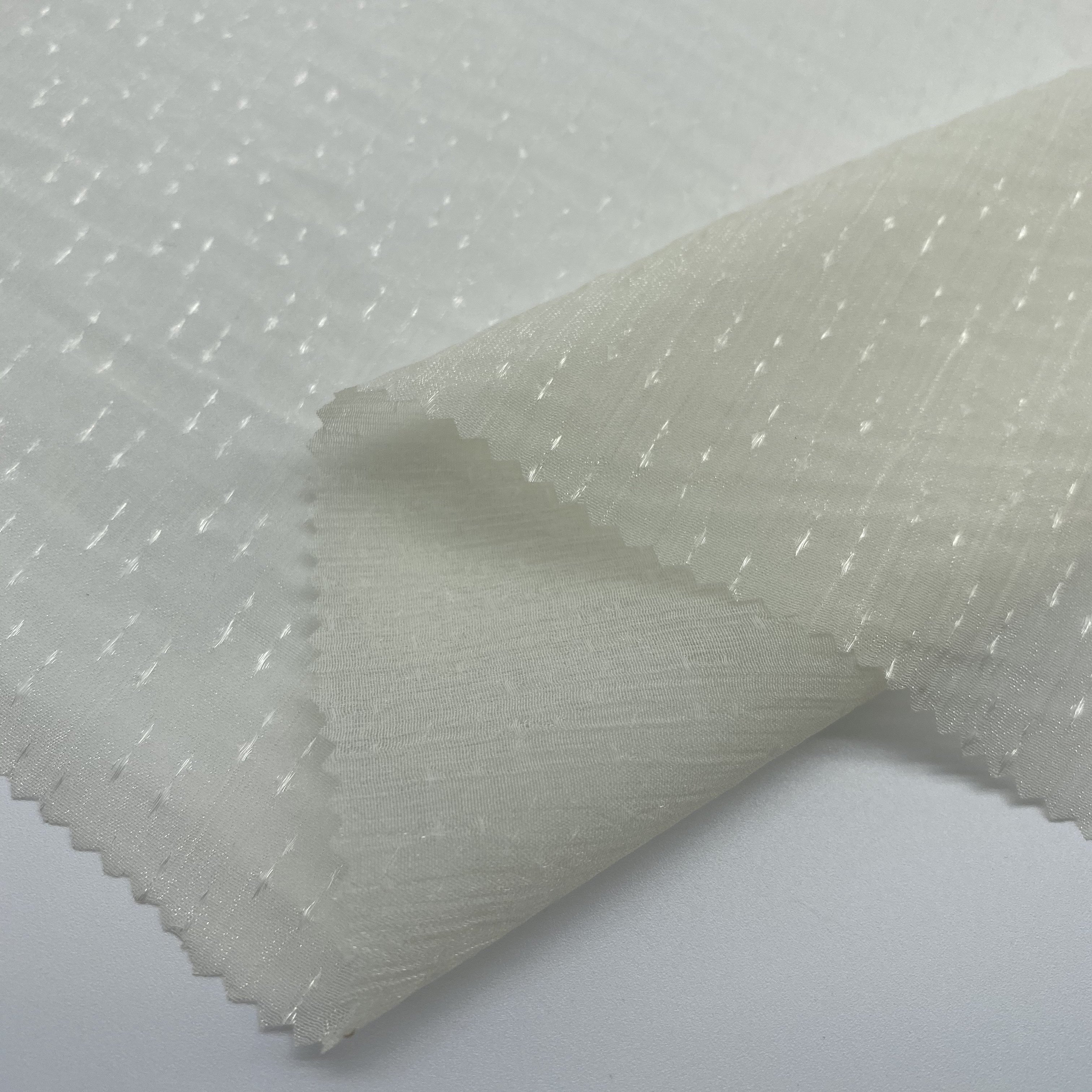 HIgh fashion woven 100% polyester polyester jacquard chiffon fabrics for bridal wedding dress gown fabrics