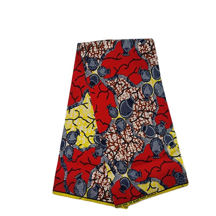Custom design 100% Polyester Ankara Double Printed Wax Fabric
