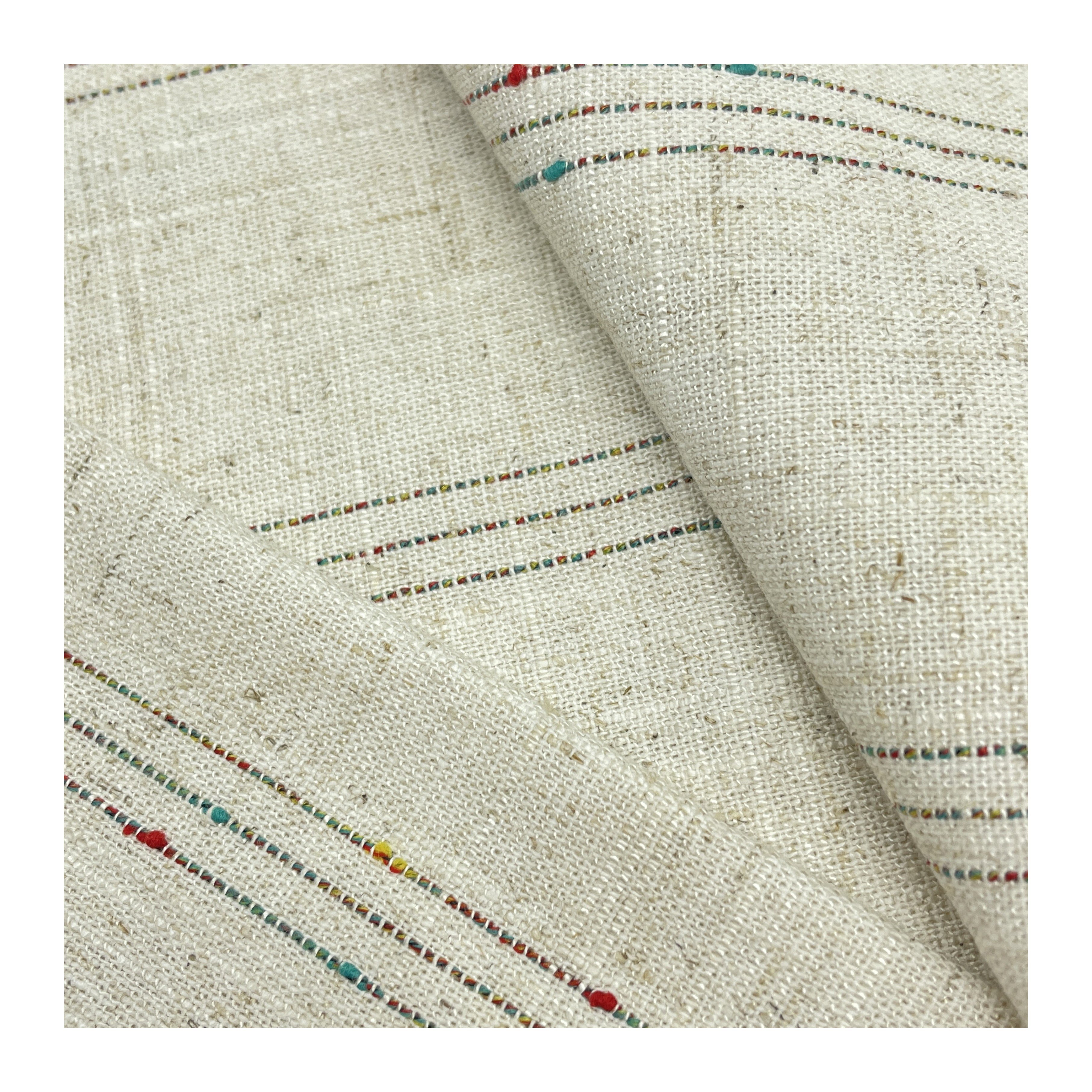 Factory In Stock Woven RAYON LINEN Fabric stripe slub fabric Factory Supplying Plain eco-friendly fabric for clothing