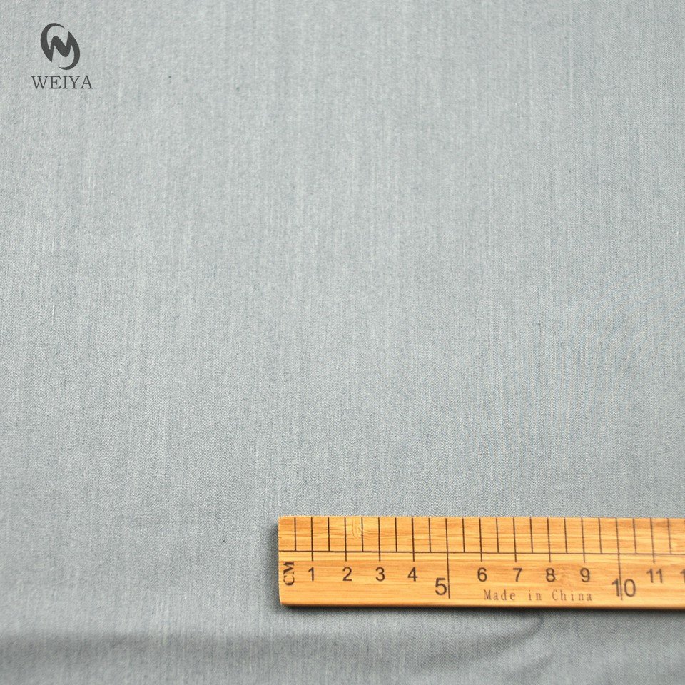 Meter price ready goods multiple color options women solid dyed polyester bamboo twill spandex fabric for pants