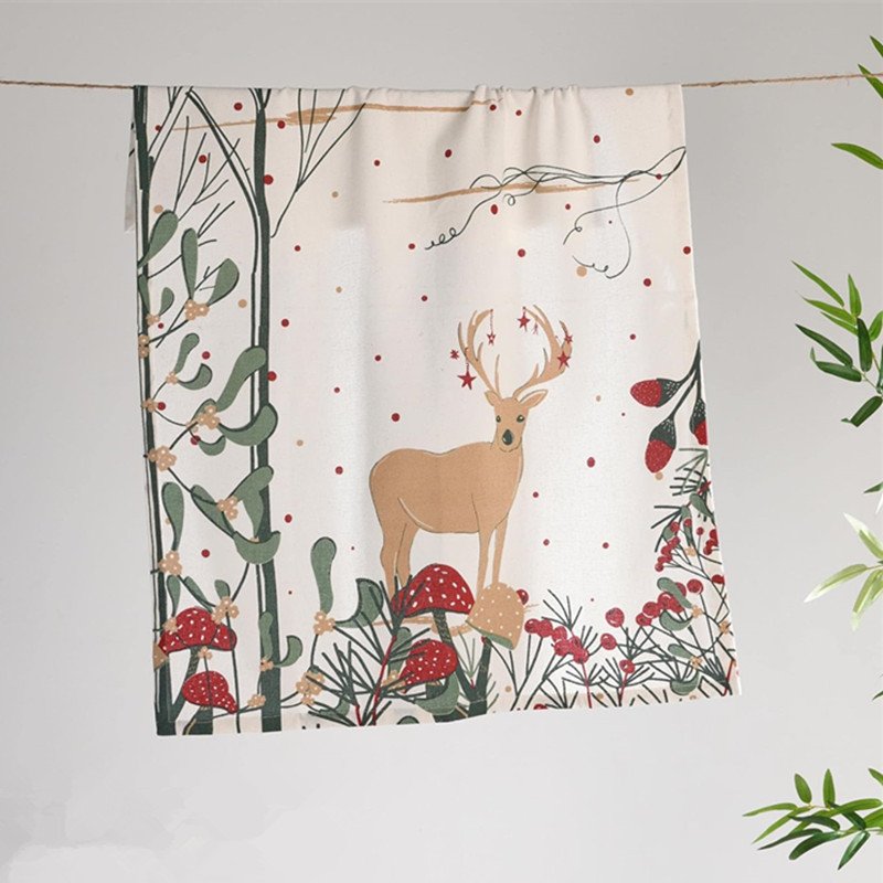 Custom digital printed 100% cotton home textile pattern tea towel can print your design pattern