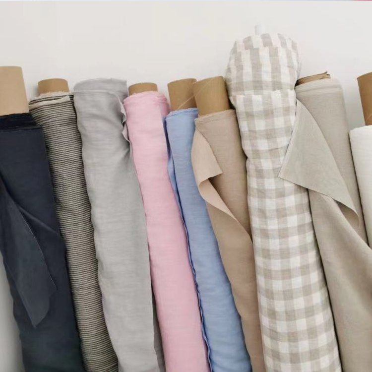 100% Linen Fabric Eco Friendly Fabric Clothing Home Textile Bedding 280cm width Linen Fabrics