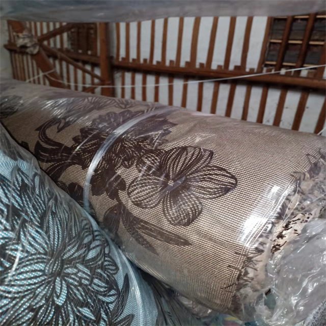 Wholesale in cheaper stock linen flock for sofa home textiles upholstery fabric