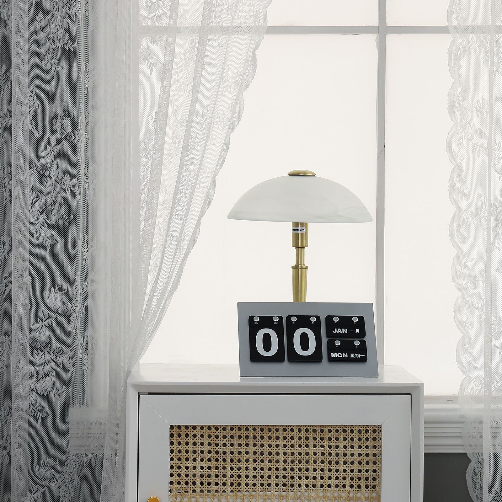 Pure White Beautiful Home Living Room Window Sheer Curtains, Simple Lace Embroidery Sheer Curtain Vile Drapes