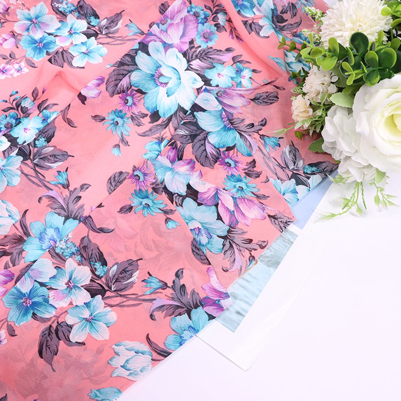 Women's Anti-mosquito Comfortable Breathable Micro Permeable Printed Pearl Chiffon Dress fabric
