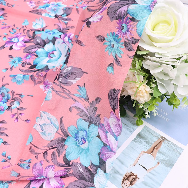 Women's Anti-mosquito Comfortable Breathable Micro Permeable Printed Pearl Chiffon Dress fabric
