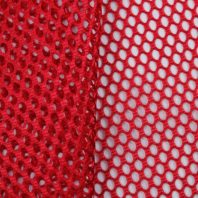 100D polyester tricot big eye hole knitting diamond strong net mesh fabric for baby playpen and bags pocket poly fabric for sale