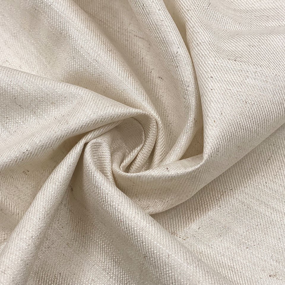 Stocklot soft stretch organic linen fabric roll natural washed linen rayon spandex blend fabric for dress clothes