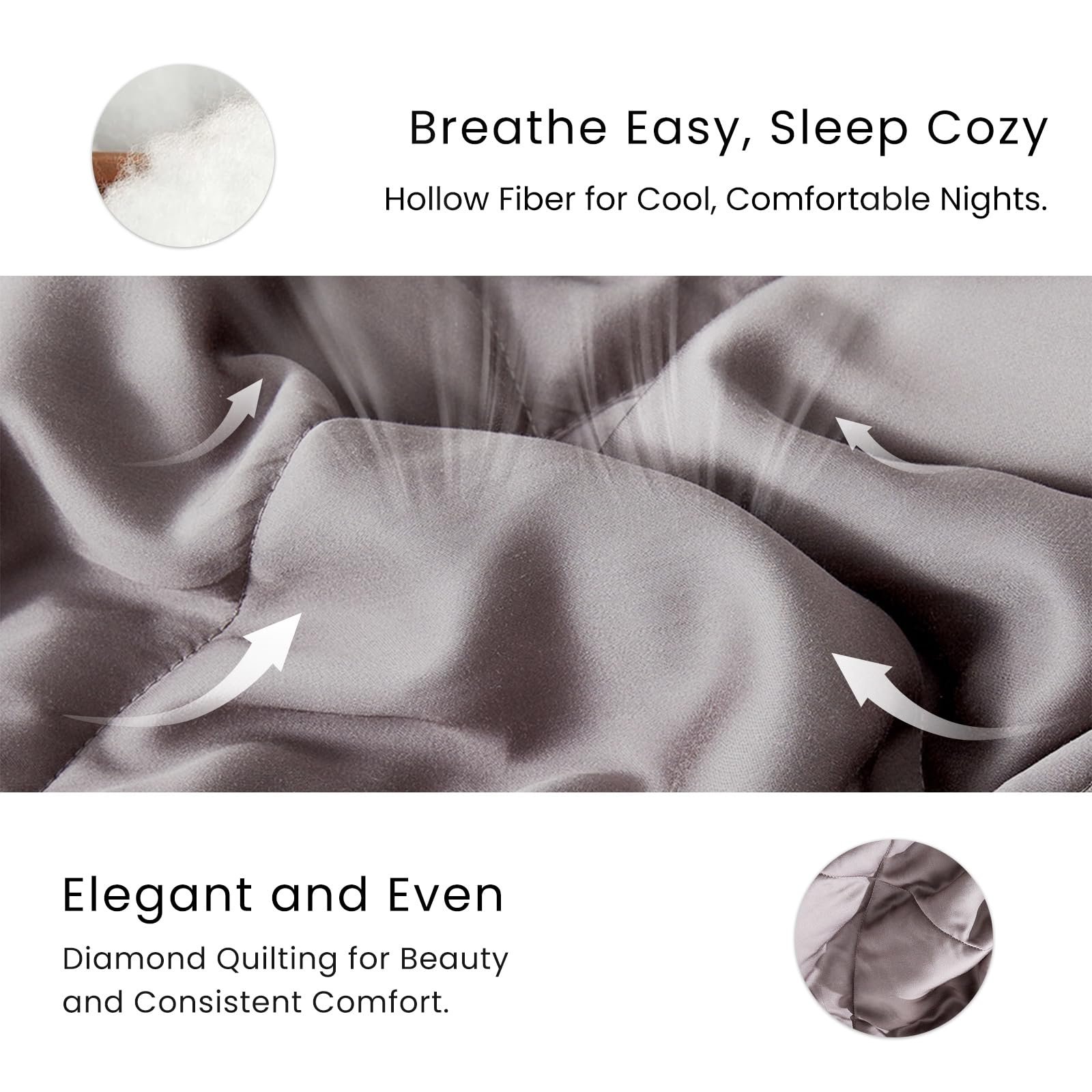 Bamboo Breathable & Comfortable Cooling Blankets Cooling Comforter For Night Sweats