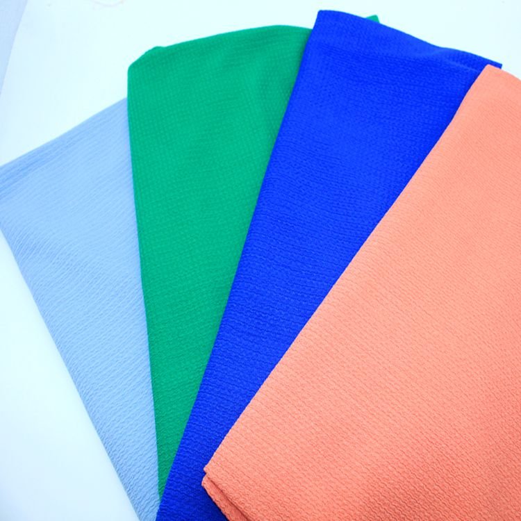 Color Custom Polyester Warp Knitted Dyed 180gsm Breathable Polyester Spandex Fabrics for Sleepwear