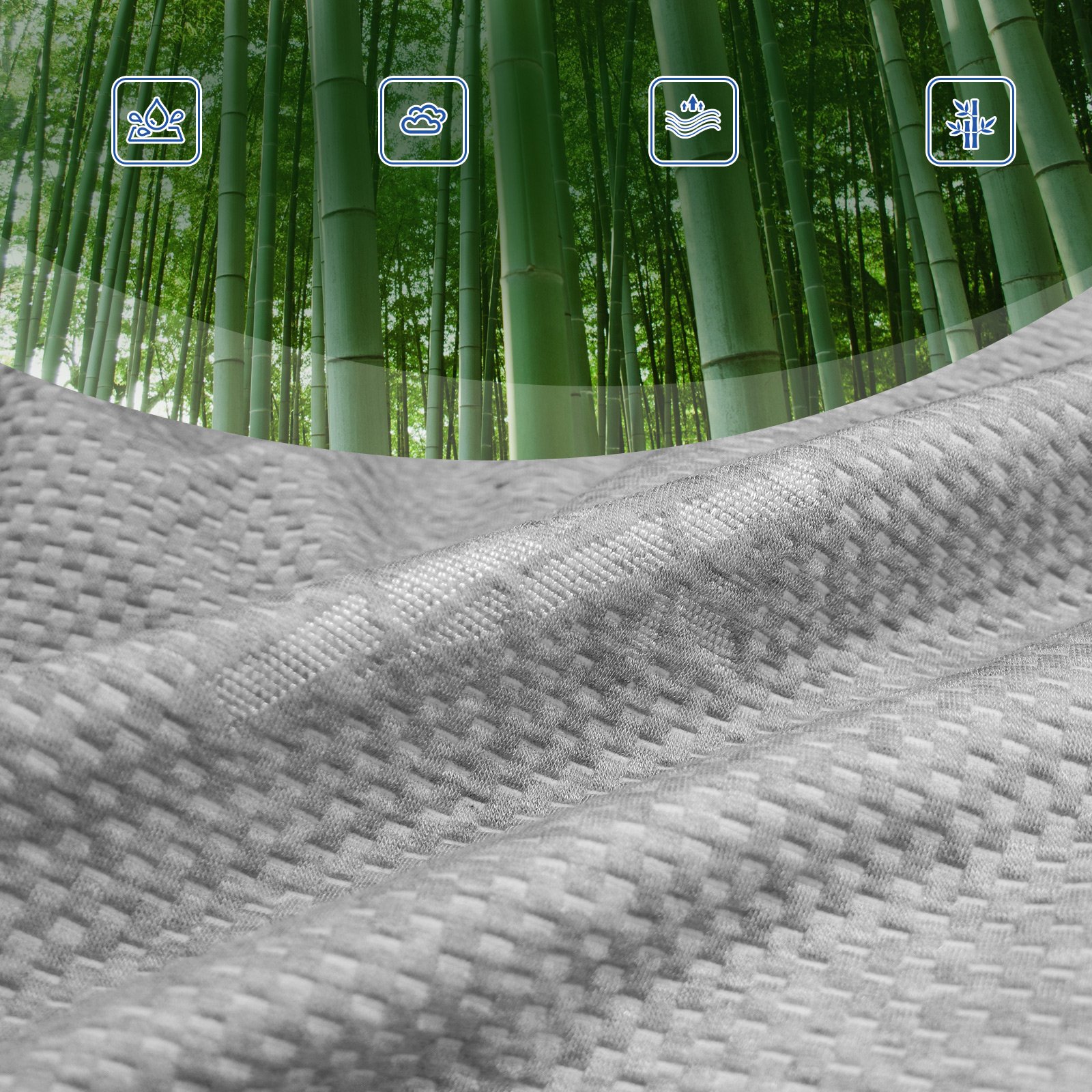 Factory Sale Jacquard bamboo Ticking TPU laminated Waterproof for Home Textile Mattress Protector Mattress Cover