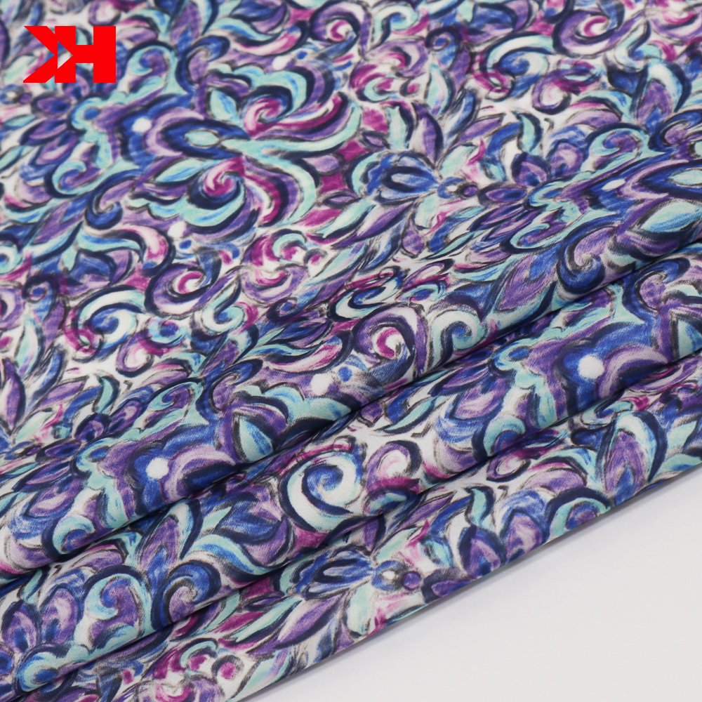 Silk charmeuse satin printed fabric polyester wholesale chiffon digital custom floral print fabric