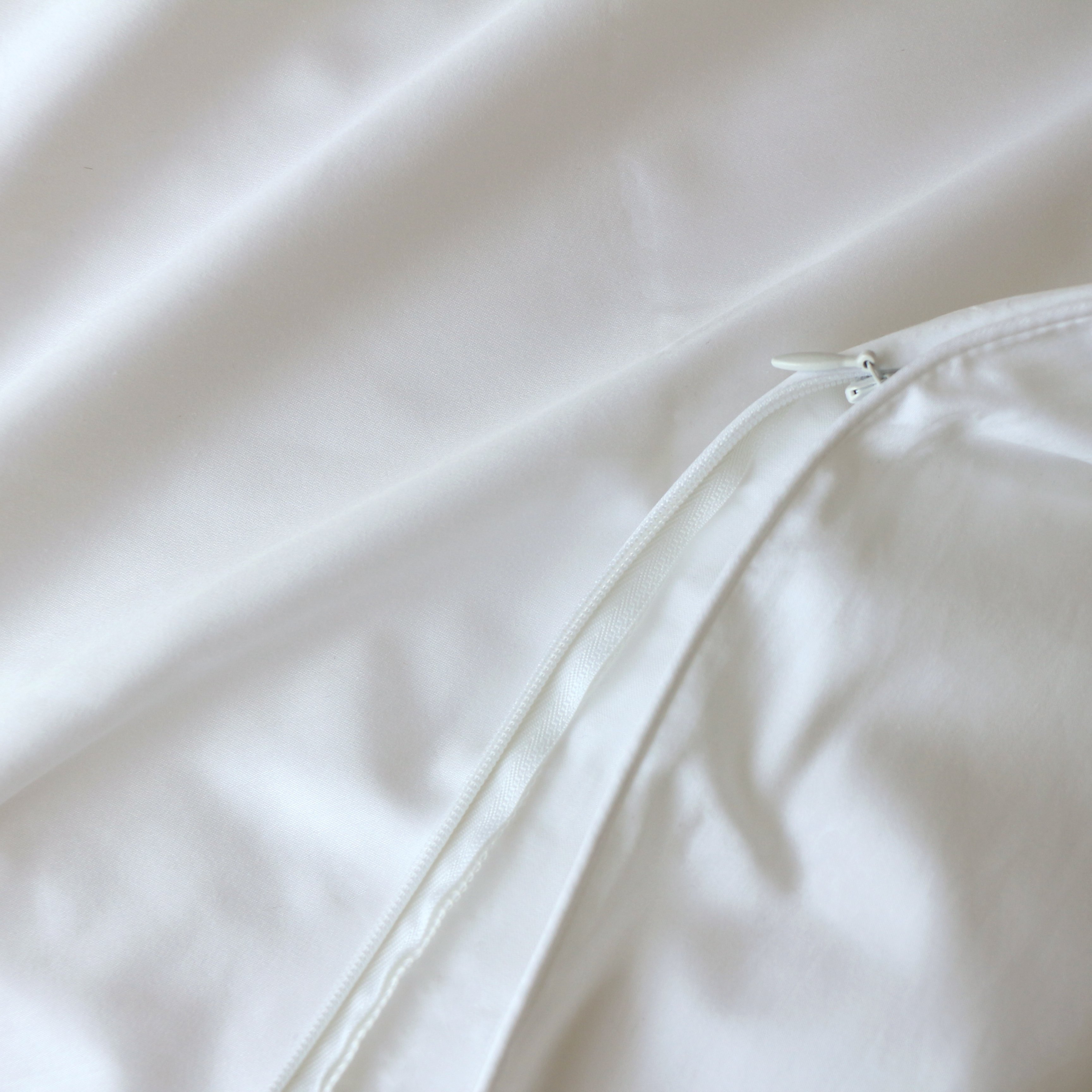 Hotel Supplies 100% Cotton Sateen Bed Linen Woven Solid Sustainable 4 Pcs Bleached White Sheet Duvet Cover Bedding Set